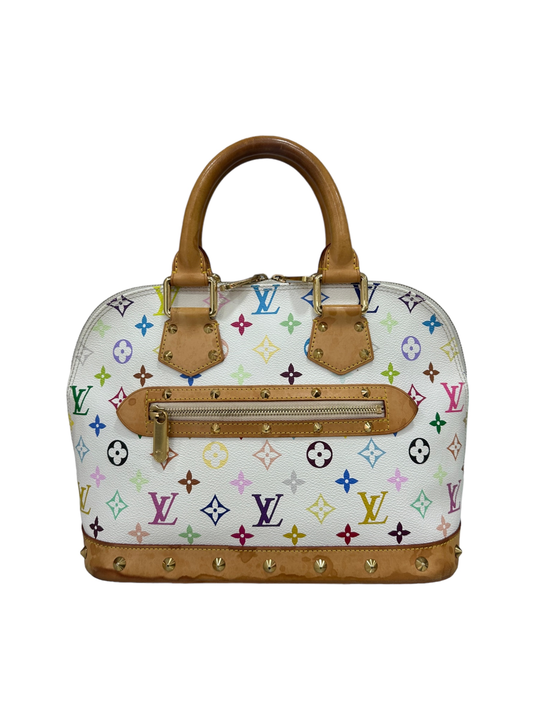 Borsa Pochette Edition Murakami in tela monogram multicolore bianca