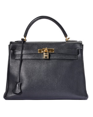 Hermès Kelly 32 Veau Grain Lisse Noir