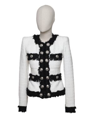 Balmain Giacca Cropped Tweed