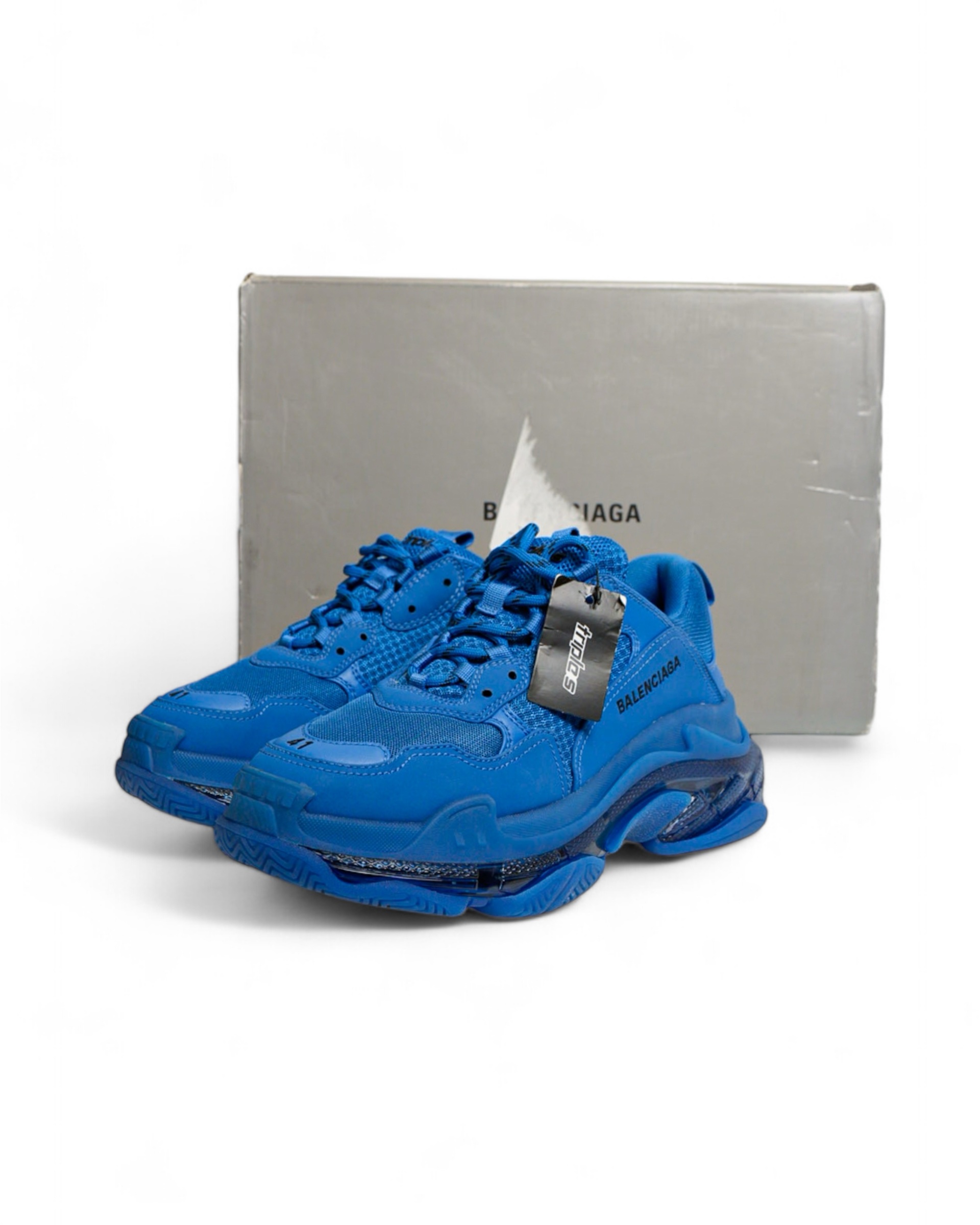 Balenciaga Sneakers Triple S Blu Acido Mastrogeppetto Vintage