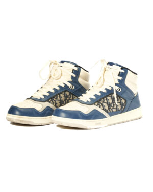 Dior Sneakers B27 Alto Jacquard Blu