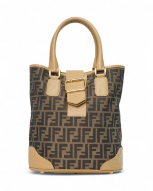 Fendi Bucket Medium FF Logomania Marrone