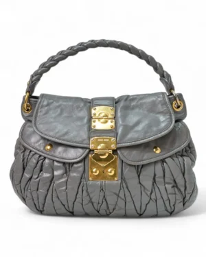 Miu Miu Coffer Large Groffata Grigia