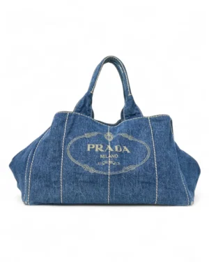 Prada Canapa Large Denim Blu