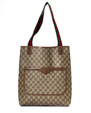Gucci Shopper Vertical Ophidia Vintage GG Supreme Marrone