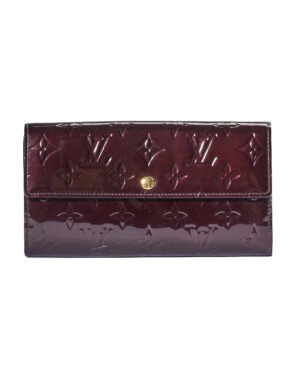 Louis Vuitton Portafoglio Clip Vernice Amaranto