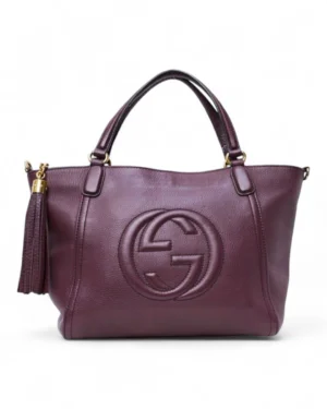 Gucci Soho Shopper Small Granulata Bordeaux