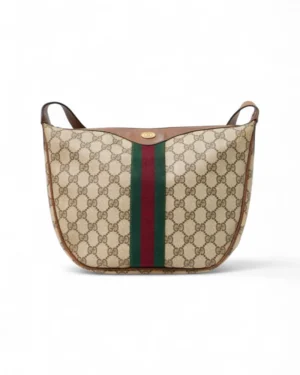Gucci Tracolla Mezzaluna Vintage GG Supreme Marrone