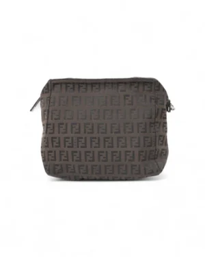 Fendi Pochette Small FF Logomania Marrone