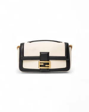 Fendi Baguette Chain Small Bicolor Panna