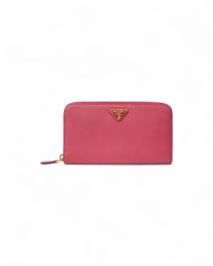 Prada Portafoglio Zippy Saffiano Fucsia