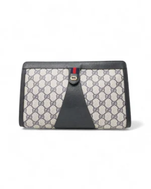 Gucci Pochette Sherry Vintage GG Supreme Blu