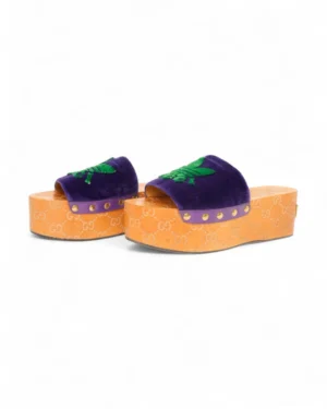 Gucci X Adidas Zoccoli GG Velluto Viola