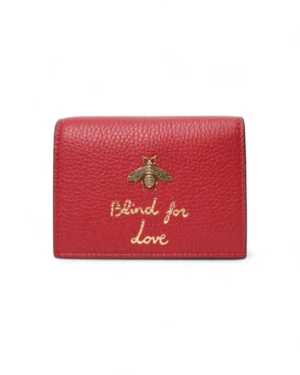 Gucci Portafoglio Compatto Bree Love Rosso