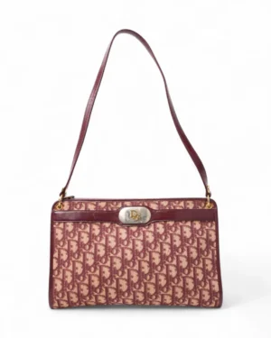 Dior Pochette Medium Tela Trotter Bordeaux