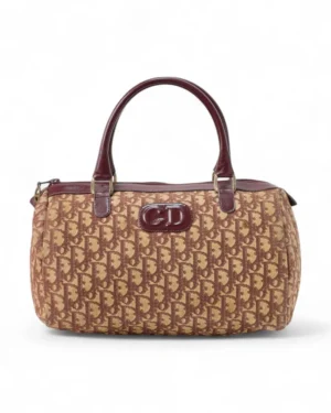 Dior Bowling Vintage Medium Oblique Bordeaux