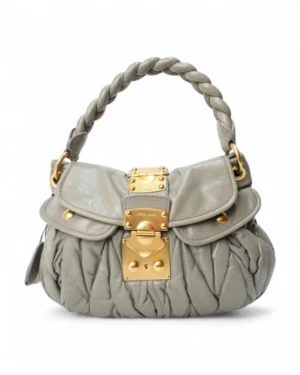 Miu Miu Coffer Small Groffata Fango
