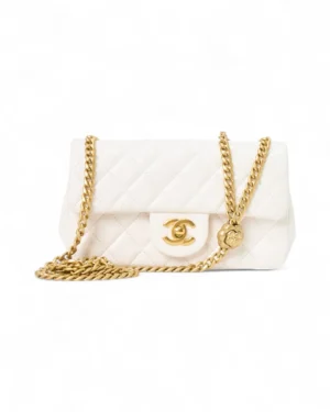 Chanel Rectangular Small Flap Timeless Camelia Crush Bianca