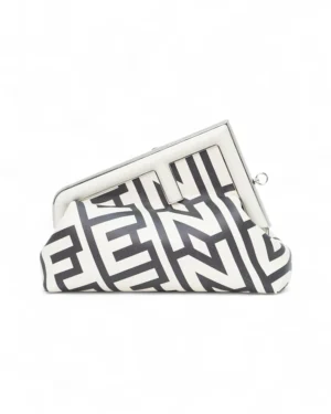 Fendi Frist Small Logo Print Bicolor Bianca