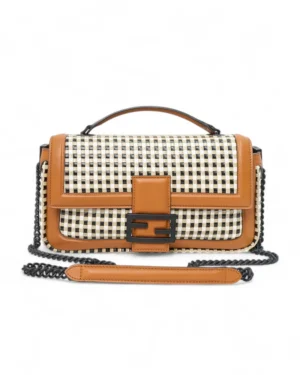 Fendi Baguette Chain Medium Intreccio Tricolor