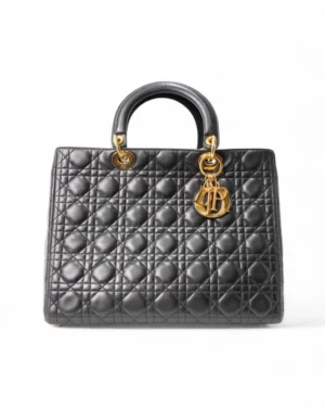 Dior Lady Large Vintage Cannage Nera