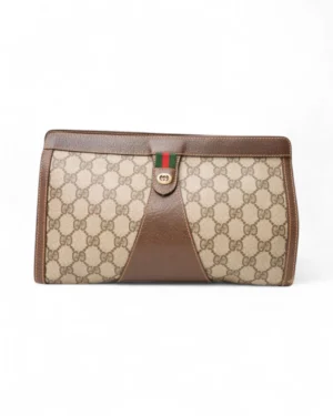 Gucci Clutch Ophidia Vintage Medium GG Supreme Marrone
