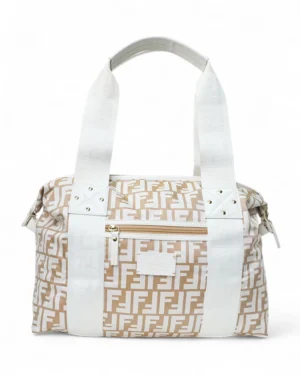 Fendi Shopper Vertical FF Nylon Beige