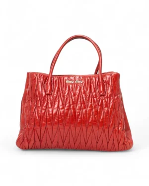 Miu Miu Shopper Square Small Groffata Rossa