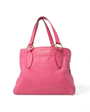 Miu Miu Shopper Square Small Granulata Fucsia