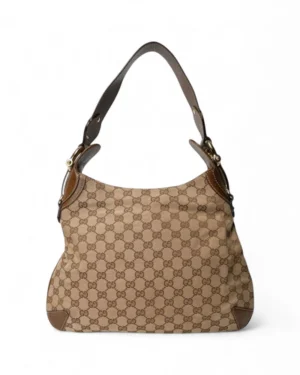 Gucci Hobo Sottospalla Horsebit GG Supreme Marrone