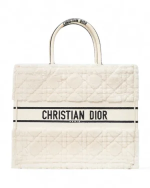Dior Book Tote Large Montone Cannage Ecrù