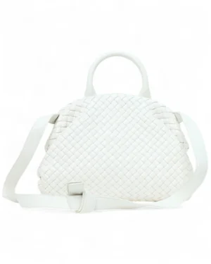 Bottega Veneta Handle Small Intrecciata Bianca
