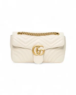 Gucci Marmont 26 GG Matelassè Bianca