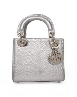 Dior Lady Mini Chain Pitone Silver