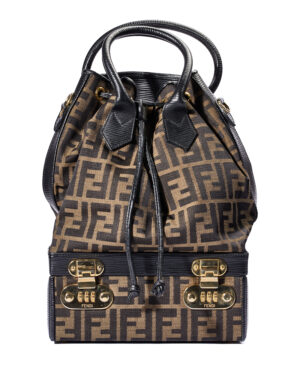Fendi Shopper Trunk Vintage FF Logomania Marrone