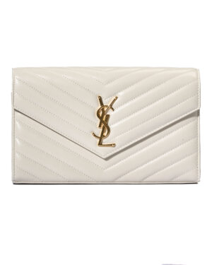 Saint Laurent Pochette Cassandre Trapuntata Bianca