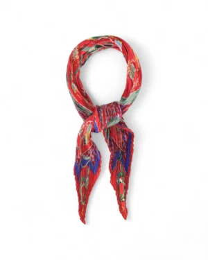 Hermès Foulard Plissé Les Voitures Nouvelle Rosso