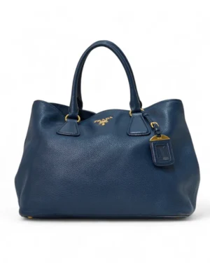 Prada Shopper Square GM Granulata Blu