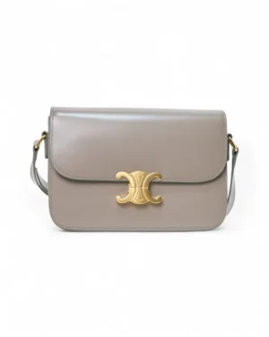 Celine Triomphe Small Box Lucida Tortora