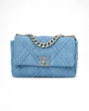 Chanel  19 Bag Small Trapuntata Denim Azzurra