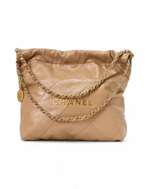 Chanel 22 Bag Small Trapuntata Caramello