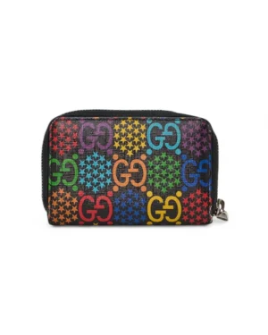 Gucci Portamonete Zip GG Psychedelic Nero