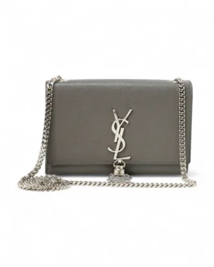 Saint Laurent Kate Nappina Small Granulata Grigia