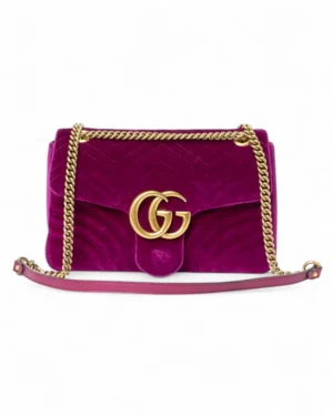 Gucci Marmont 31 Matelassè Velluto Viola