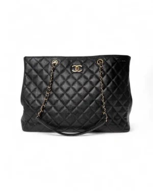 Chanel Tote Bag Chain Timeless Caviar Nero