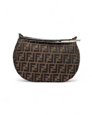 Fendi Pochette Chef FF Logomania Marrone