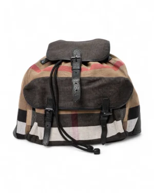 Burberry Zaino GM Tessuto Check Beige/Nero