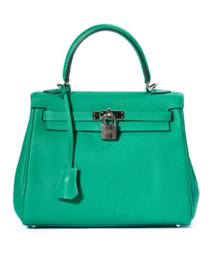 Hermès Sac Kelly 25 Retourne Courchevel Verde