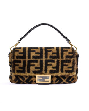 Fendi Baguette Medium FF Montone Marrone