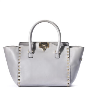 Valentino Rockstud Shopper Small Grigia